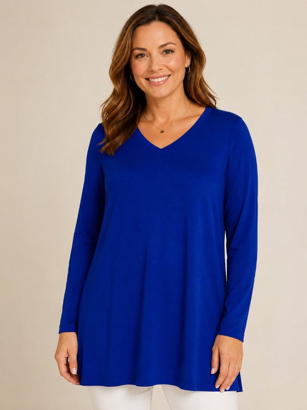 Active Basics Long Sleeve Royal Blue Tunic 2X